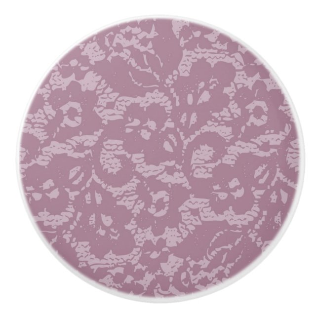 Bouton De Porte En Céramique Dentelle violette (Devant)