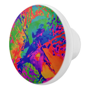Bouton De Porte En Céramique Design de Punk Rock Abstrait