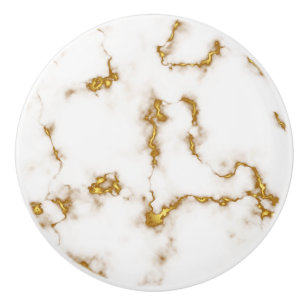 Bouton De Porte En Céramique Design moderne de luxe élégant en marbre or