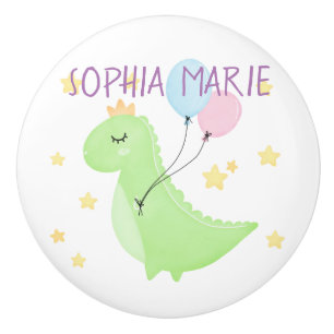 Bouton De Porte En Céramique Dinosaure à ballons