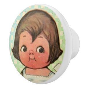 Bouton De Porte En Céramique "Dolly Dingle's Sammy" Bouton en céramique