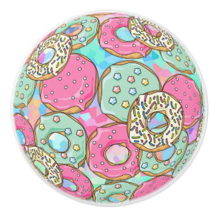 Bouton De Porte En Céramique Donuts Galore