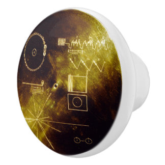 Bouton De Porte En Céramique Dossier d'or du Voyager
