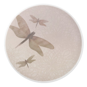 Bouton De Porte En Céramique Dragonflies Vintage Dragonfly Chic Élégant Personn