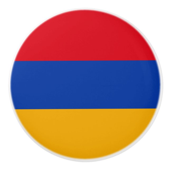 Bouton De Porte En Céramique Drapeau arménien patriotique (Devant)