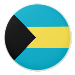 Bouton De Porte En Céramique Drapeau bahaméen patriotique en céramique Knob
