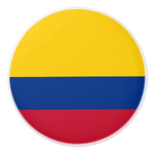 Bouton De Porte En Céramique Drapeau Colombie