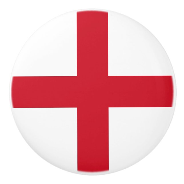 Bouton De Porte En Céramique Drapeau d'Angleterre (Devant)