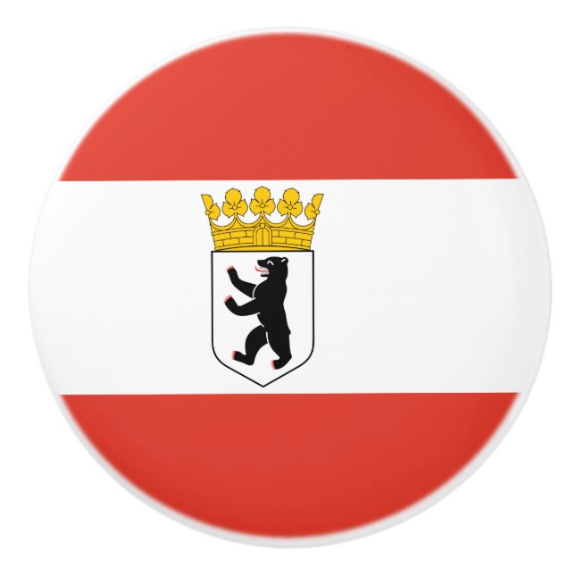 Bouton De Porte En Céramique Drapeau de Berlin (Devant)