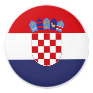 Bouton De Porte En Céramique Drapeau de Croatie