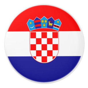 Bouton De Porte En Céramique Drapeau de Croatie Ceramic Knob