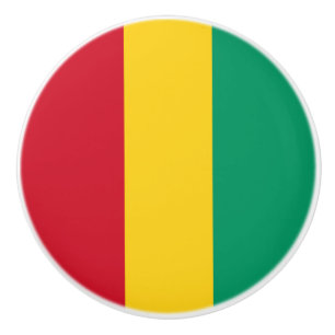 Bouton De Porte En Céramique Drapeau de Guinée
