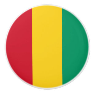 Bouton De Porte En Céramique Drapeau de Guinée