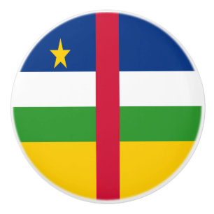 Bouton De Porte En Céramique Drapeau de la République centrafricaine