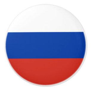 Bouton De Porte En Céramique Drapeau de la Russie