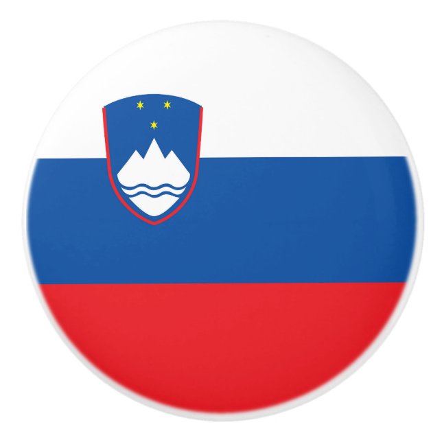 Bouton De Porte En Céramique Drapeau de la Slovénie (Devant)