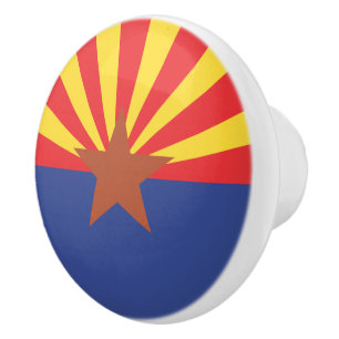 Bouton De Porte En Céramique Drapeau de l'ARIZONA