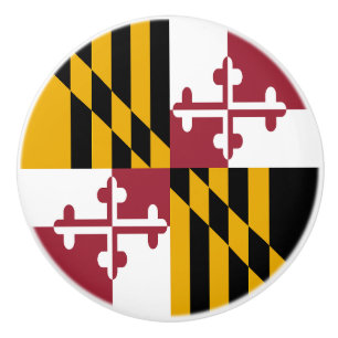 Bouton De Porte En Céramique Drapeau de l'État du Maryland