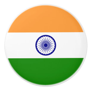 Bouton De Porte En Céramique Drapeau de l'Inde Ceramic Knob