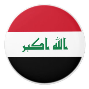 Bouton De Porte En Céramique Drapeau de l'Irak