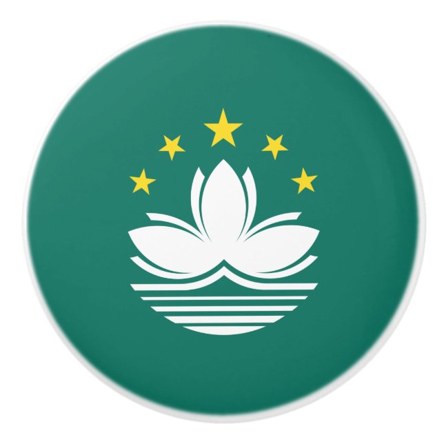 Bouton De Porte En Céramique Drapeau de Macao (Devant)