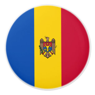 Bouton De Porte En Céramique Drapeau de Moldova