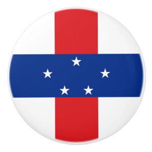 Bouton De Porte En Céramique Drapeau des Antilles Pays-Bas