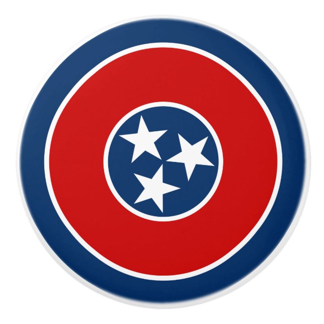 Bouton De Porte En Céramique Drapeau d'état du Tennessee (Devant)