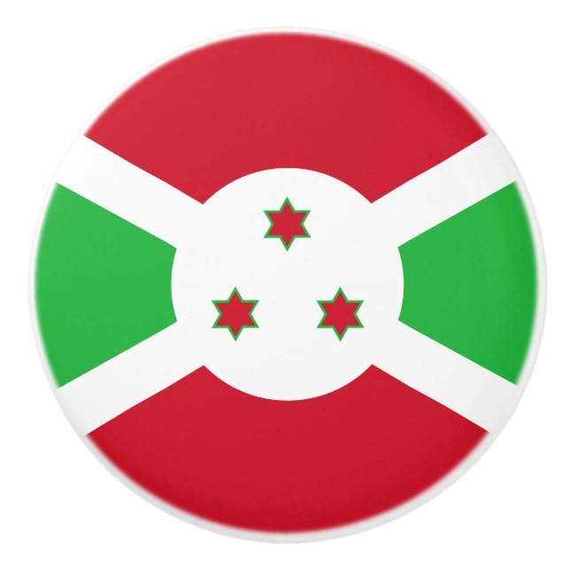 Bouton De Porte En Céramique Drapeau du Burundi patriotique (Devant)