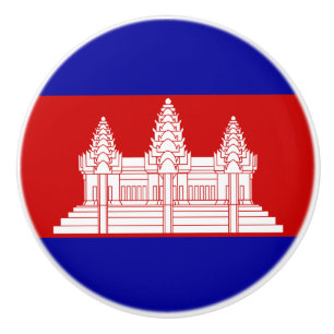 Bouton De Porte En Céramique Drapeau du Cambodge Ceramic Knob