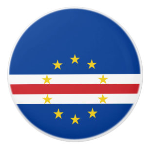 Bouton De Porte En Céramique Drapeau du Cap-Vert