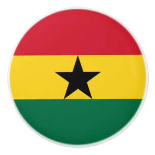 Bouton De Porte En Céramique Drapeau du Ghana