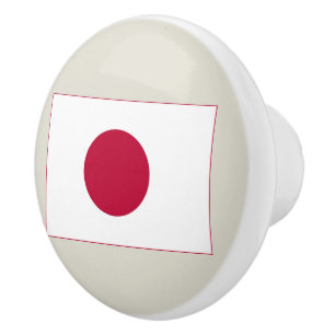 Bouton De Porte En Céramique Drapeau du Japon : Hinomaru, Nisshōki, Red Rising 