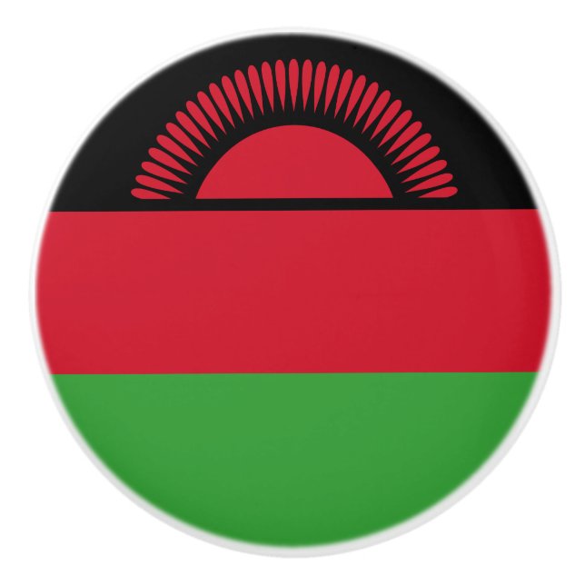 Bouton De Porte En Céramique Drapeau du Malawi (Devant)