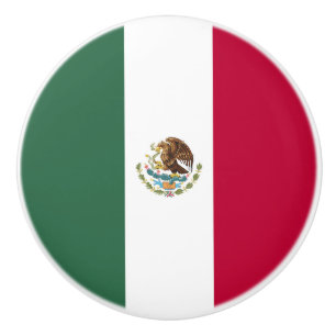 Bouton De Porte En Céramique Drapeau du Mexique