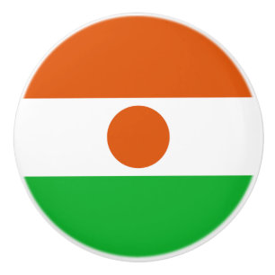 Bouton De Porte En Céramique Drapeau du Niger