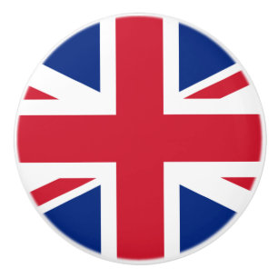 Bouton De Porte En Céramique Drapeau du Royaume-Uni Ceramic Knob