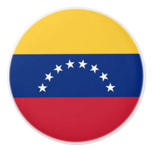 Bouton De Porte En Céramique Drapeau du Venezuela