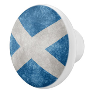 Bouton De Porte En Céramique Drapeau écossais