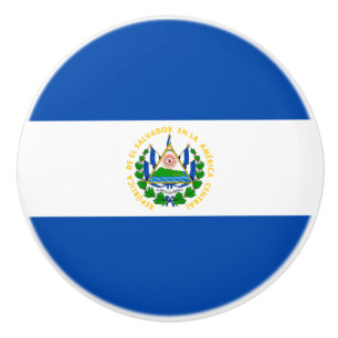 Bouton De Porte En Céramique Drapeau El Salvador