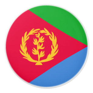 Bouton De Porte En Céramique Drapeau Érythrée