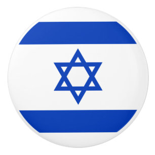 Bouton De Porte En Céramique Drapeau Israël