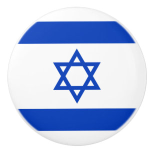 Bouton De Porte En Céramique Drapeau Israël