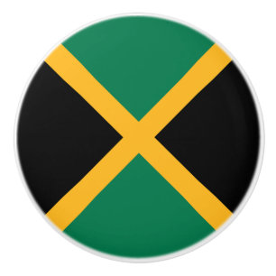 Bouton De Porte En Céramique Drapeau Jamaïque