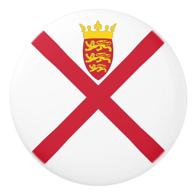 Bouton De Porte En Céramique Drapeau Jersey (Devant)