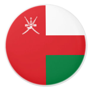 Bouton De Porte En Céramique Drapeau Oman