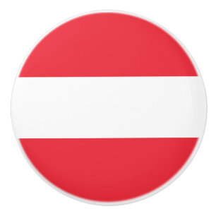 Bouton De Porte En Céramique Drapeau patriotique autrichien