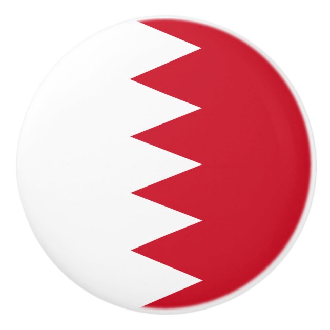 Bouton De Porte En Céramique Drapeau patriotique de Bahreïn (Devant)