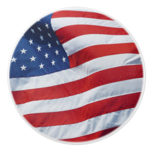 Bouton De Porte En Céramique Drapeau patriotique des USA - Fier Américain