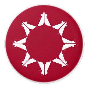 Bouton De Porte En Céramique Drapeau sioux Oglala Lakota
